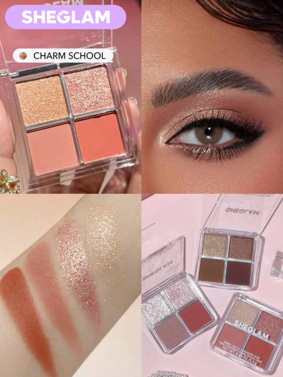 SHEGLAM Cosmic Crystal Eyeshadow Quad-Charm School