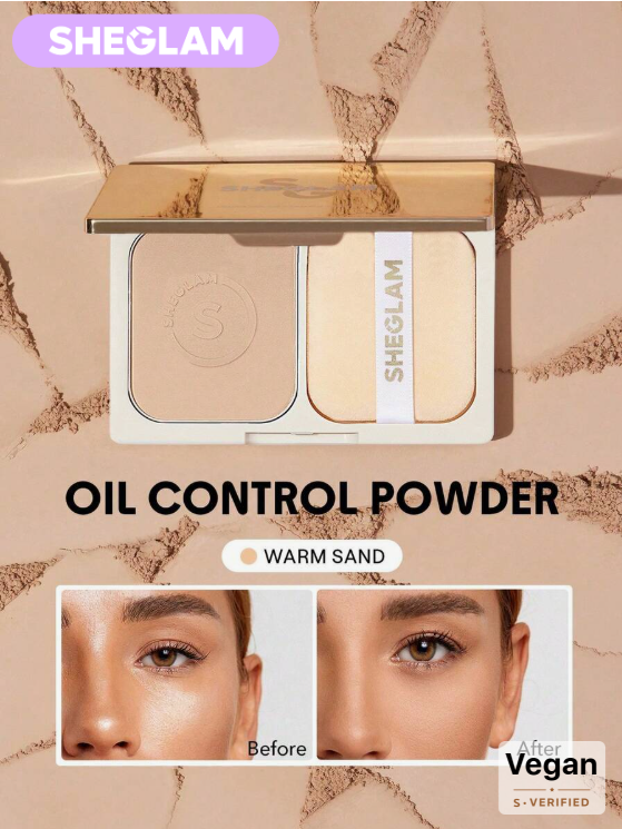SHEGLAM Velvet Veil Oil Control Powder-Warm Sand