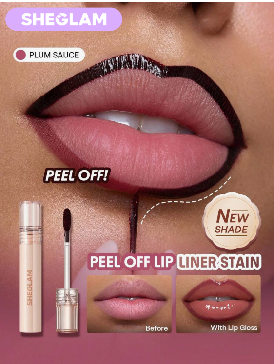 SHEGLAM Fall In Line Peel Off Lip Liner Stain-Plum Sauce