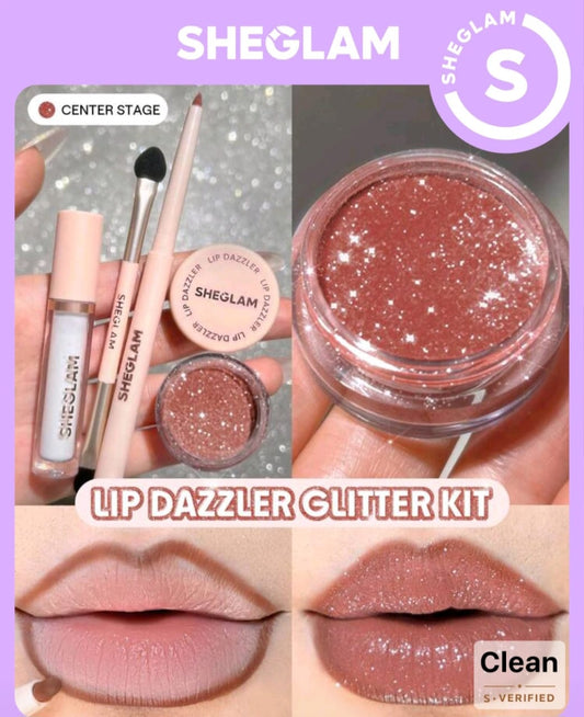 SHEGLAM Lip Dazzler Glitter Kit-Center Stage